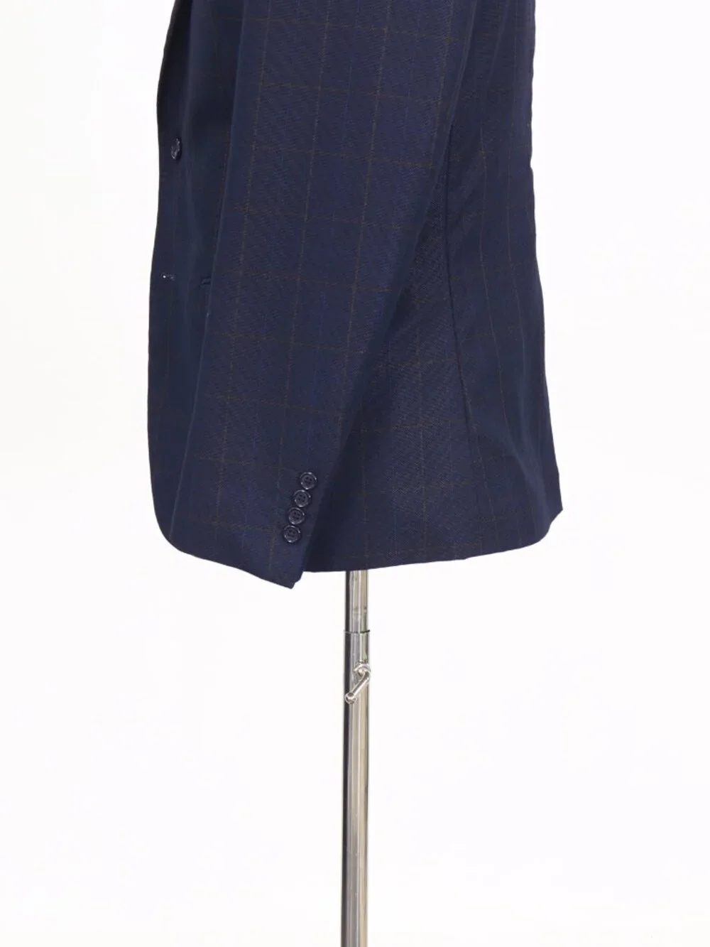 Marco Viali 42R Navy Blazer Sport Coat Jacket 2-Button Check W852